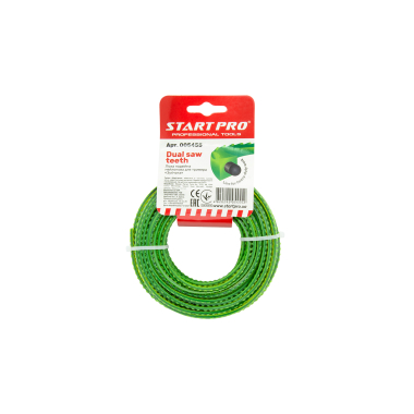 Ліска підвійна нейлонова для тримера (3.0 мм/15 м) &quot;Зубчаста&quot; Start Pro 5455