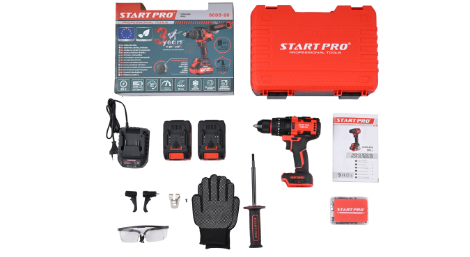 Шуруповерт акумуляторний Start Pro SCD3-20 BRUSHLESS 