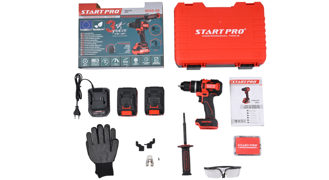 Шуруповерт акумуляторний Start Pro SCD2-20 BRUSHLESS 
