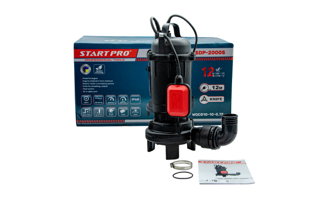 Дренажний погружний насос START PRO SDP-2000S - Комплектація